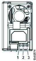 LEDs, rear of power supply